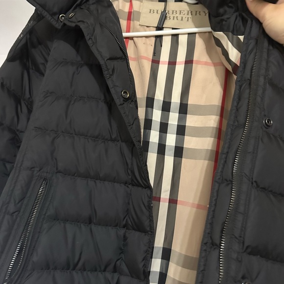 Burberry black down jacket size Large- like new - Picture 2 of 6